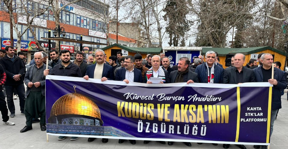 KAHTA'DAN GAZZE'YE DESTEK